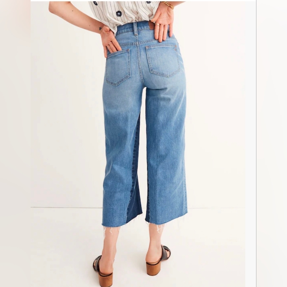 Madewell Jeans Wide-Leg Crop Gusset Edition Size 27 - Picture 4 of 16